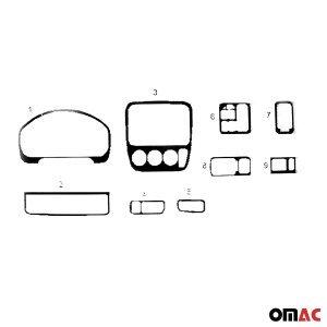 Honda CR-V Dashboard Kit - Omac - 9 Pcs - Wooden - '97-'01 Honda CR-V Dashboard Kit - Omac - 9 Pcs - Wooden - '97-'01